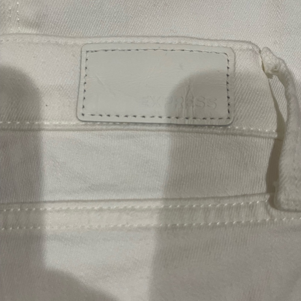 EXPRESS- Winter White Denim Legging Mid Rise (NWOT) Size - 10 R - Picture 6 of 8